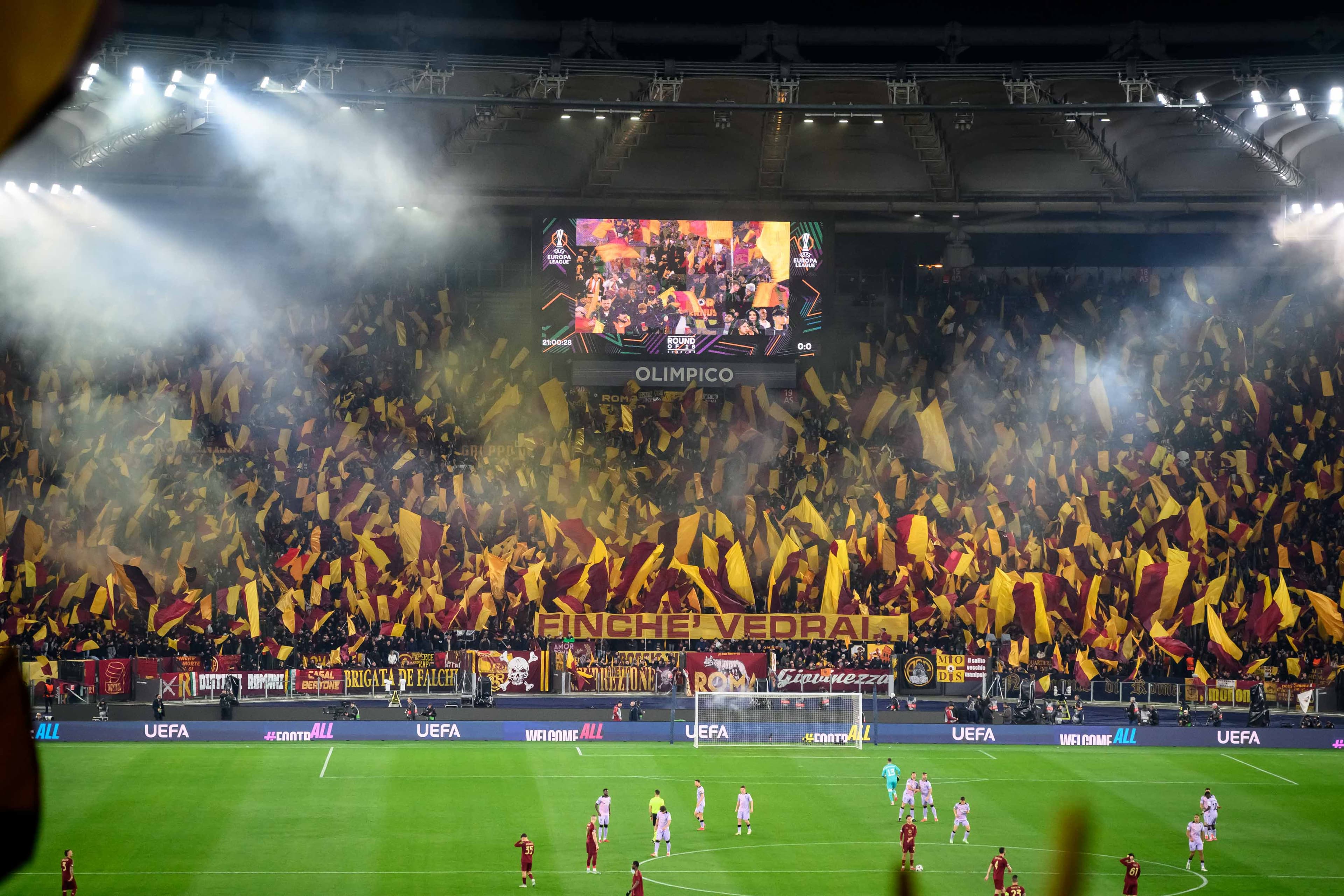 Tifo på Stadio Olimpico