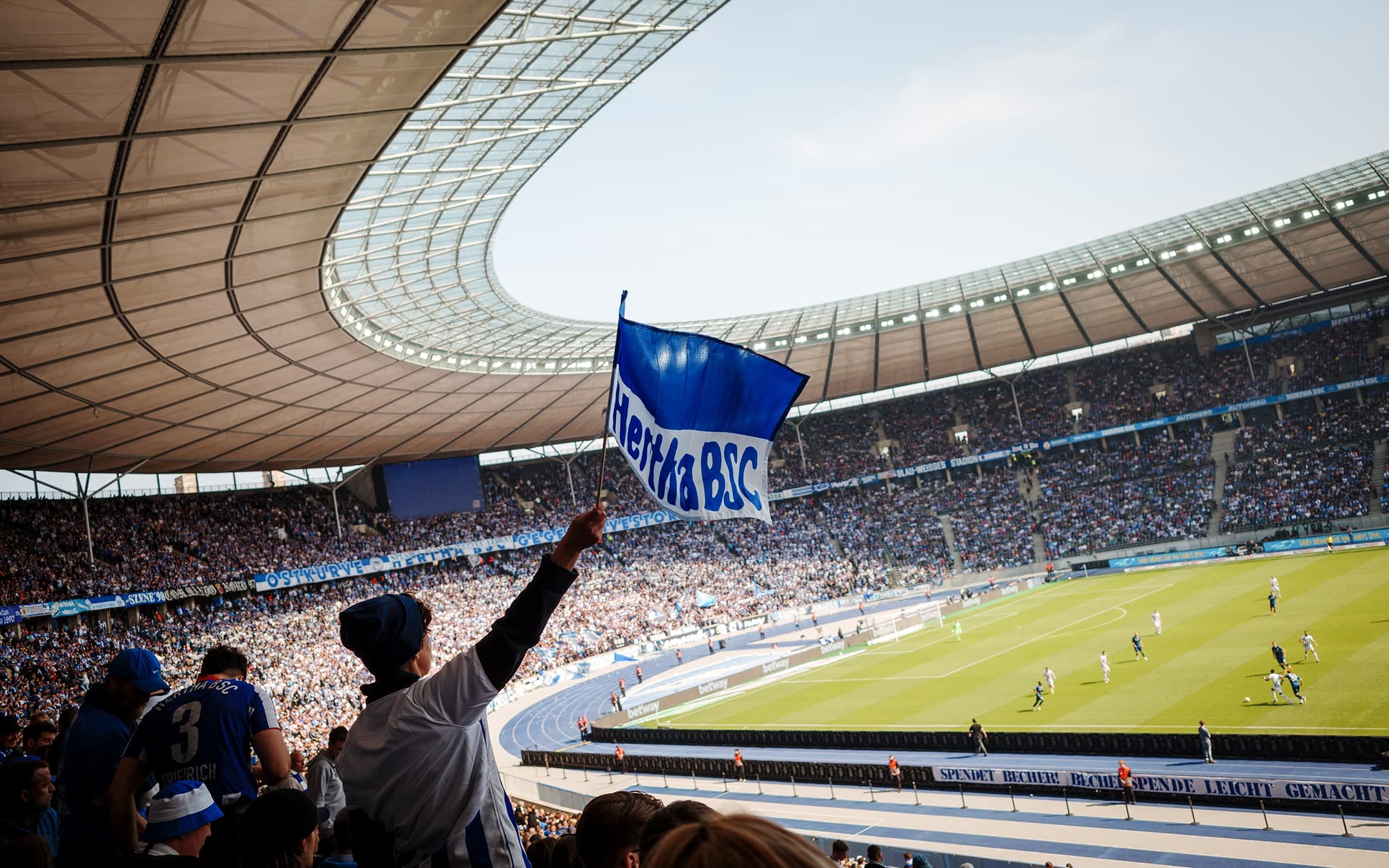 Fan på Olympiastadion