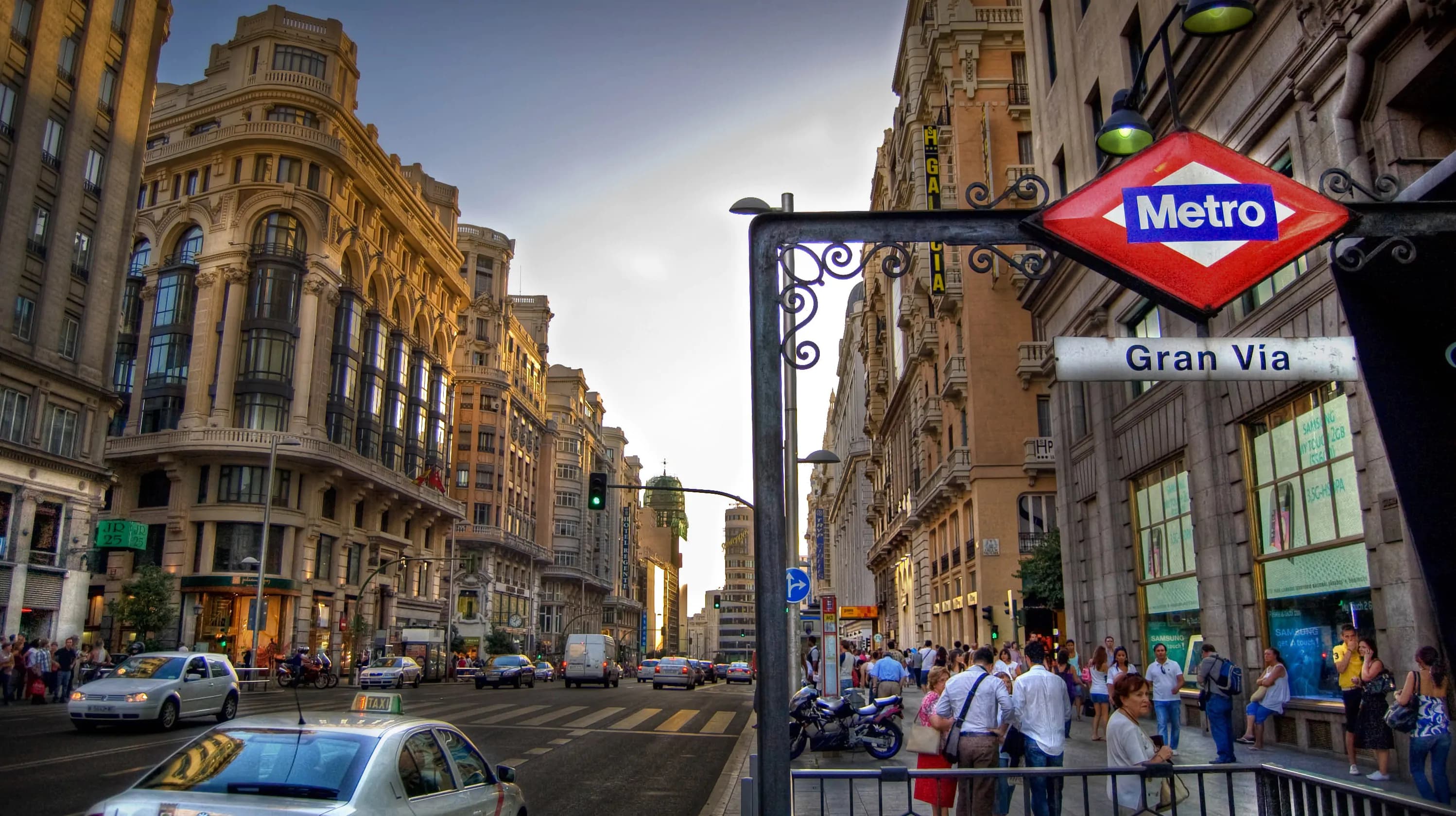 Gran Via Metro Stop Madrid