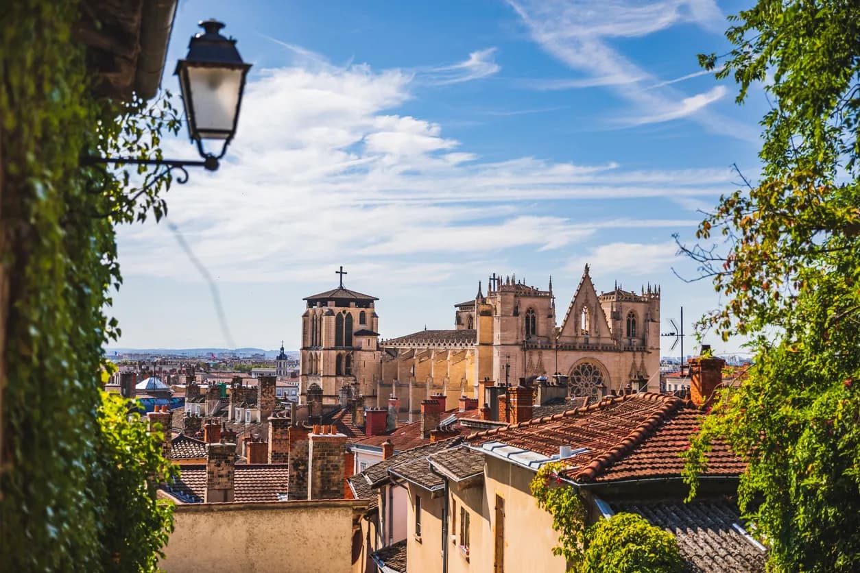 Udsigt over byen Lyon
