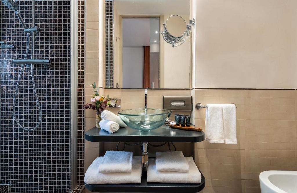 Badeværelse på Leonardo Boutique Hotel Rome Termini