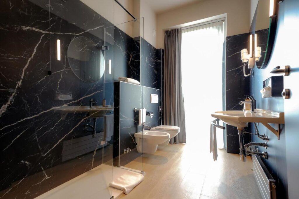 Badeværelse på Mercure Bergamo Centro Palazzo Dolci