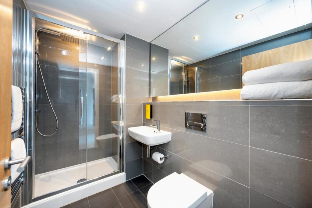 Badeværelse på Staycity Aparthotels Liverpool Waterfront
